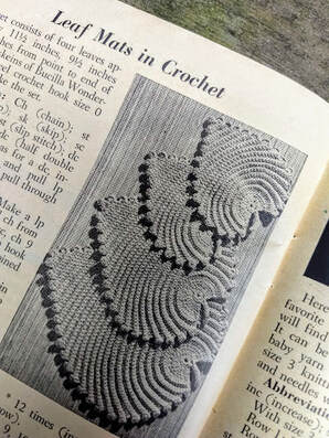 Leaf Mats in Crochet from July 1954 Workbasket Magazine
