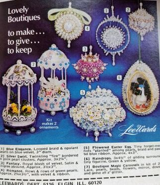 Lee Wards ornament ad in Workbasket Magazine 1974