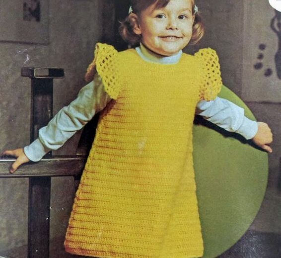 Workbasket Magazine june 1973 Dress with Butterfly Sleeves