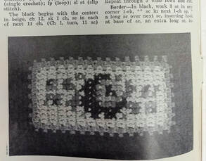 Vintage Rose Rug crochet pattern from Workbasket Magazine September 1948